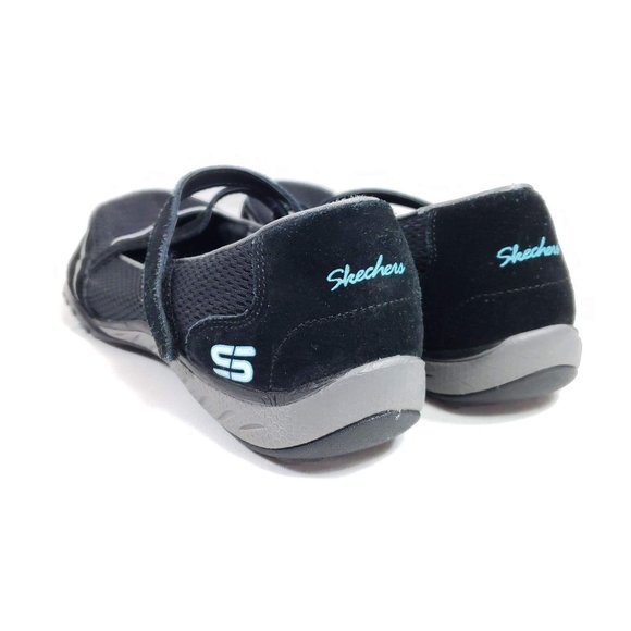 Skechers Mary Jane Shoes Women's Size 8 Black Leather/Mesh - Picture 6 of 8